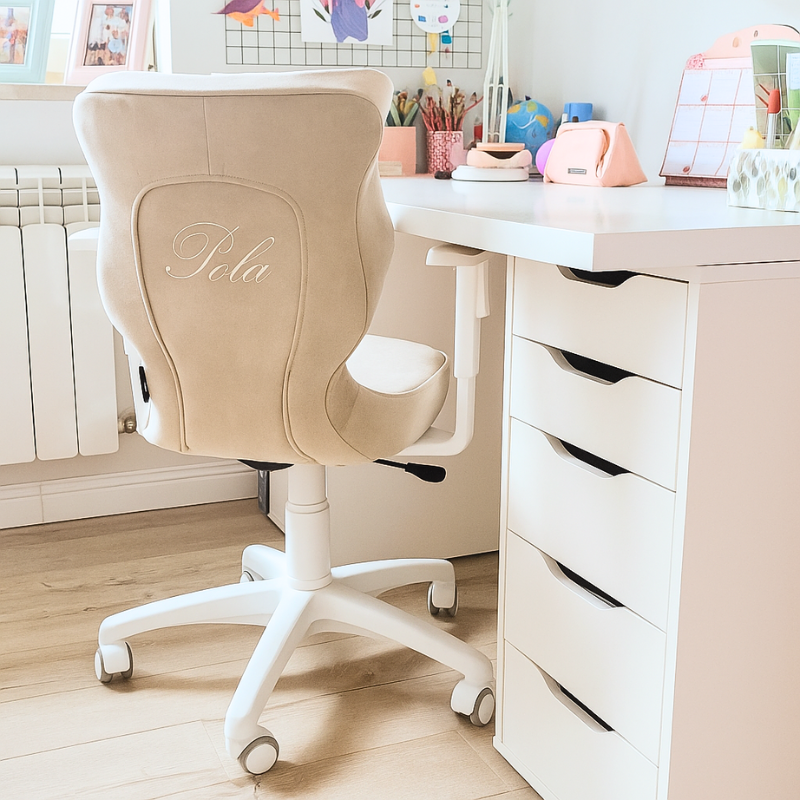 Krzesło do biurka Mokka Beige duo-beżowe